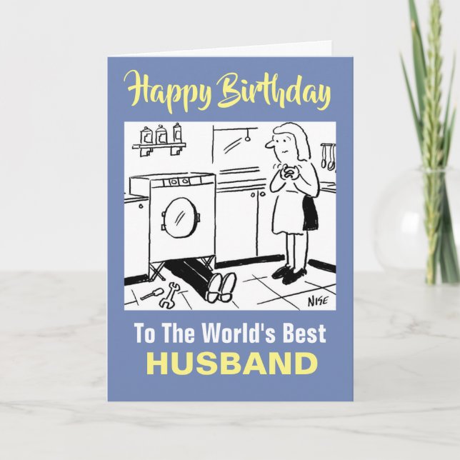 Tarjeta El mejor esposo Handyman del mundo (Anverso)