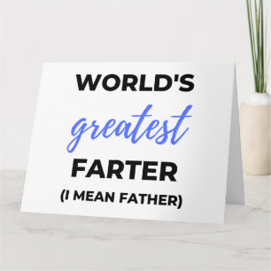 Tarjeta El mejor flatulento del mundo, quiero decir padre 