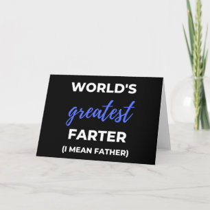Tarjeta El mejor flatulento del mundo, quiero decir padre
