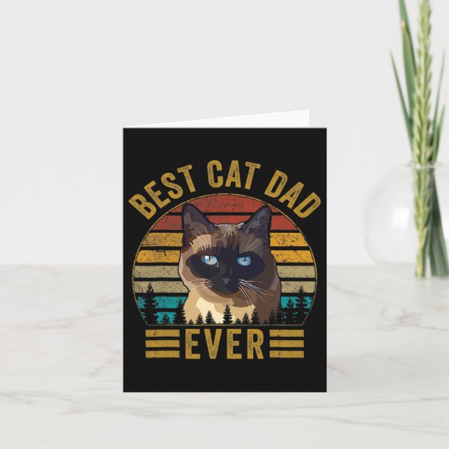Tarjeta El mejor gato del mundo: el padre de los padres dí (Anverso)