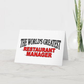 Tarjeta El mejor gerente de restaurantes del mundo