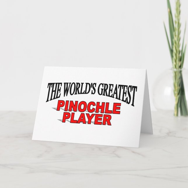 Tarjeta El mejor jugador de Pinochle del mundo (Anverso)
