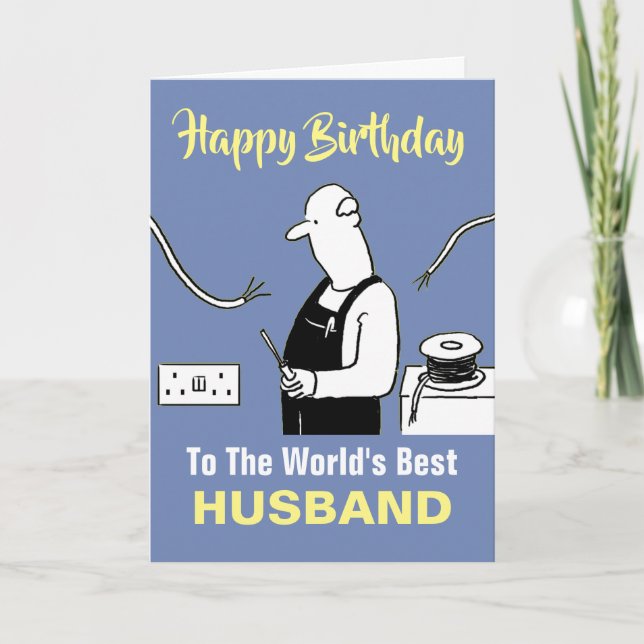 Tarjeta El mejor marido de electricidad del mundo (Anverso)
