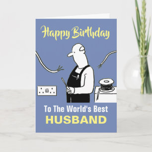 Tarjeta El mejor marido de electricidad del mundo