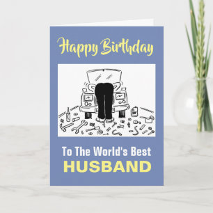 Tarjeta El mejor marido mecánico de coches del mundo