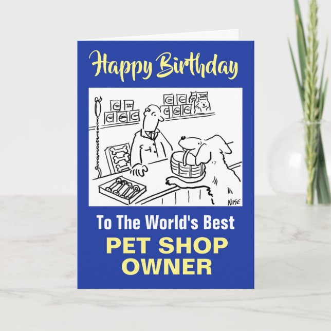 Tarjeta El mejor Mascota del dueño de la tienda del mundo  (Anverso)