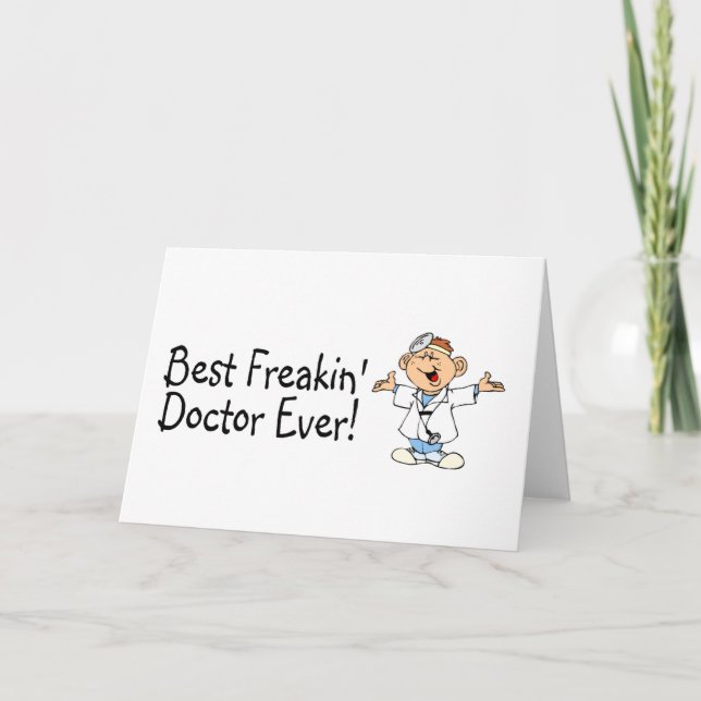Tarjeta El mejor médico de Feakin nunca (Anverso)