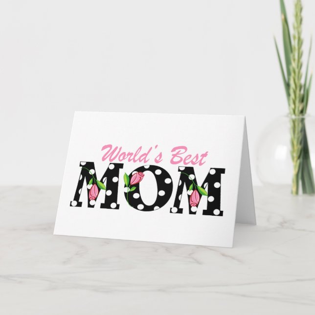 Tarjeta El mejor negro de la mamá del mundo con los (Anverso)