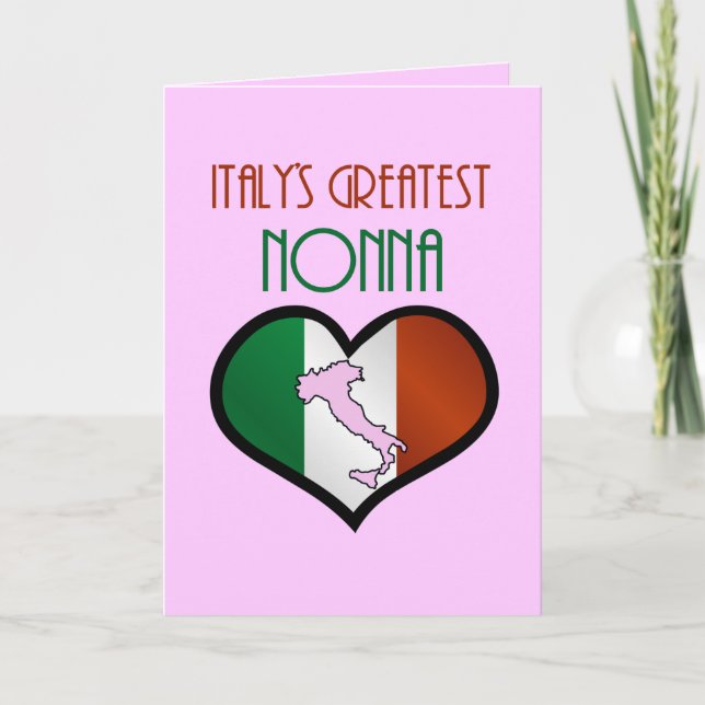 Tarjeta El mejor nonna de Italia (Anverso)