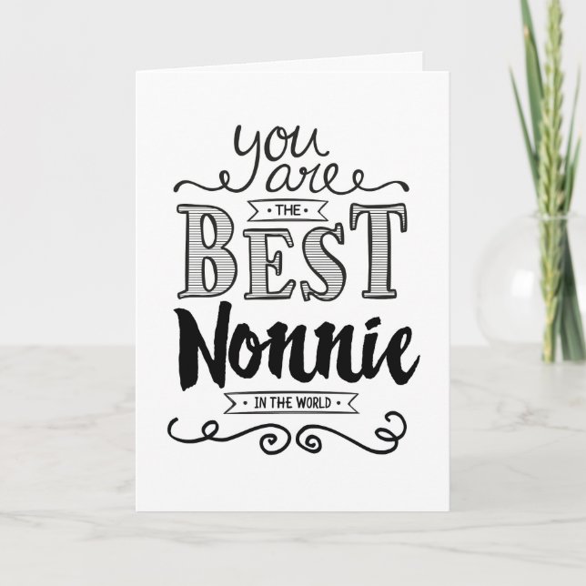 Tarjeta El mejor Nonnie en el cumpleaños del mundo (Anverso)