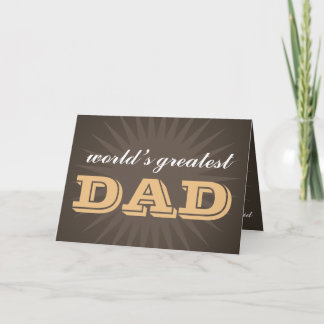 Tarjeta El mejor padre del mundo estrenó en el día del pad
