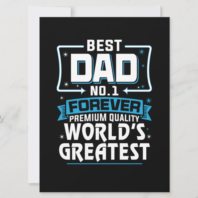 Tarjeta El mejor padre del mundo para hombres, el mejor nú (Anverso)