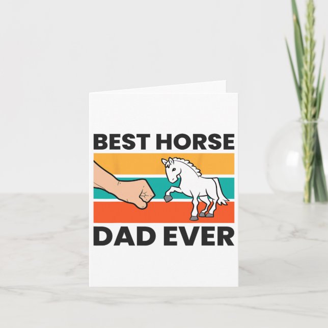 Tarjeta El mejor padre ecuestre de caballos de Ri (Anverso)