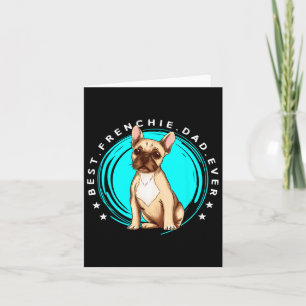 Tarjeta El mejor padre francés Bulldog padre perro L