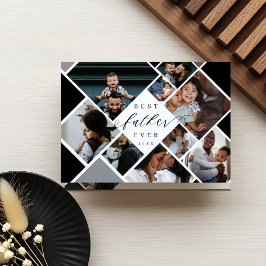 Tarjeta El mejor padre jamás Collage de fotos moderno pers