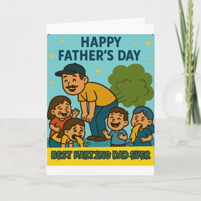 Tarjeta El Mejor Padre Que Se Hace el Pedo (Anverso)