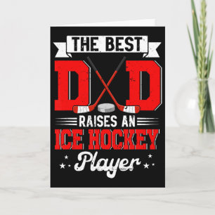 Tarjeta El mejor papá cría a un jugador de hockey sobre hi
