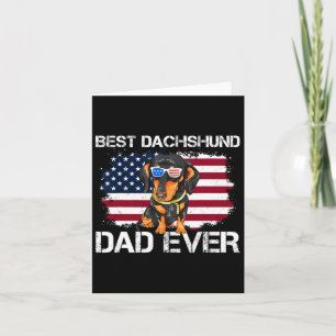 Tarjeta El mejor papá Dachshund de hombre Patriótico Wiene