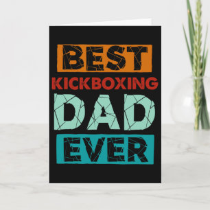 Tarjeta El mejor papá de kickboxing divertido papá de kick
