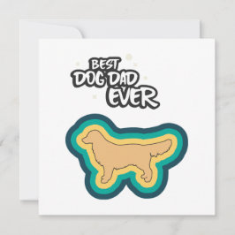 Tarjeta El mejor papá de perro de Golden Retriever I Woof 