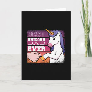 Tarjeta El mejor papá de unicornio jamás asombroso