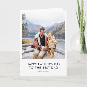 Tarjeta El mejor papá del día del padre   Foto Minimalista