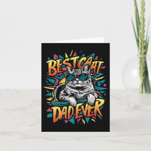 Tarjeta El mejor papá del gato jamás Shirt Dad Shirt