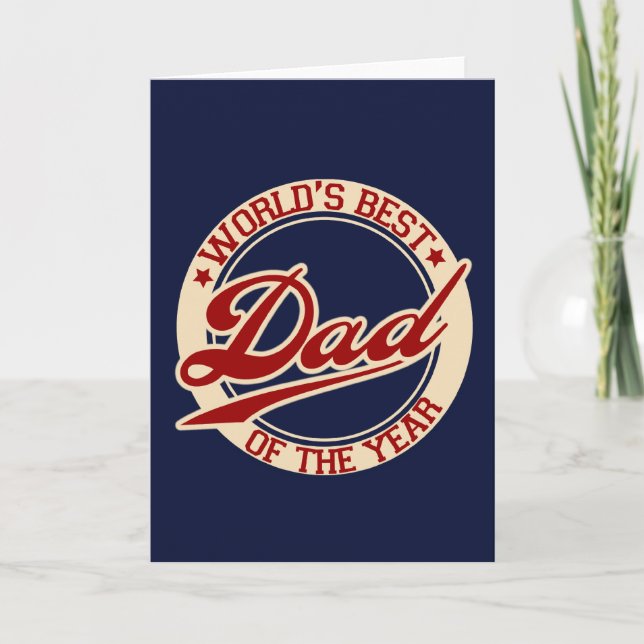Tarjeta El mejor papá del mundo (Anverso)