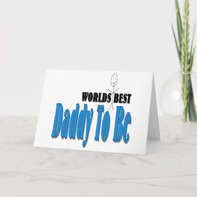Tarjeta El mejor papá del mundo a ser (Anverso)