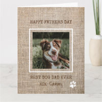 El mejor papá del perro alguna vez Burlap Foto Día