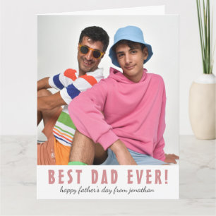 Tarjeta El mejor papá elegante simple de la historia Fot