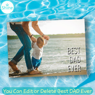Tarjeta El mejor papá jamás foto personalizada