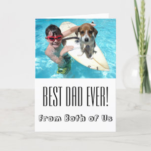 Tarjeta ¡El mejor papá jamás! Fotografía plegada Feliz Día