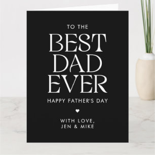 Tarjeta El mejor papá minimalista del día del padre modern