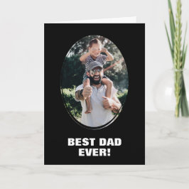 Tarjeta El mejor papá negro Personalizado foto Día del Pad
