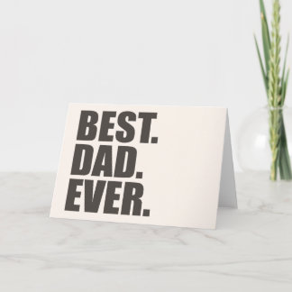 Tarjeta El mejor. Papá. Nunca