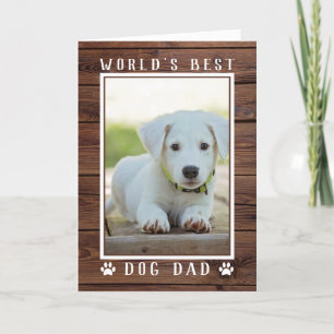 Tarjeta El Mejor Papá Perro del Mundo Foto del Día del Pad