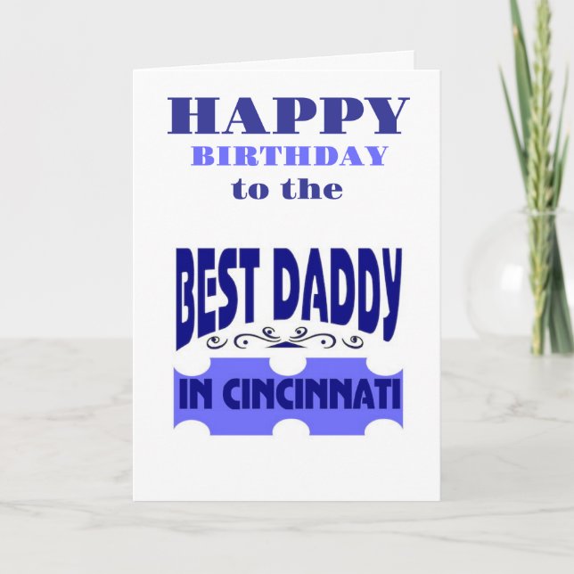 Tarjeta El mejor papi de la ciudad de Cincinnati (Anverso)