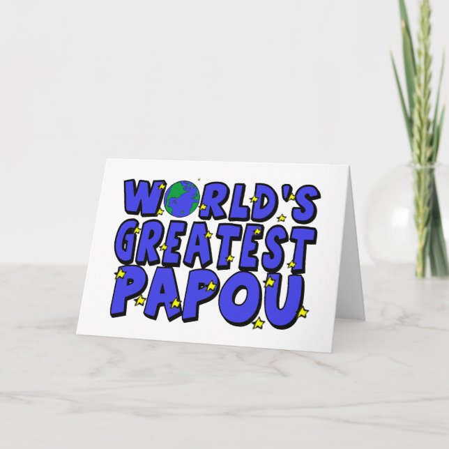 Tarjeta El mejor papou del mundo (Anverso)