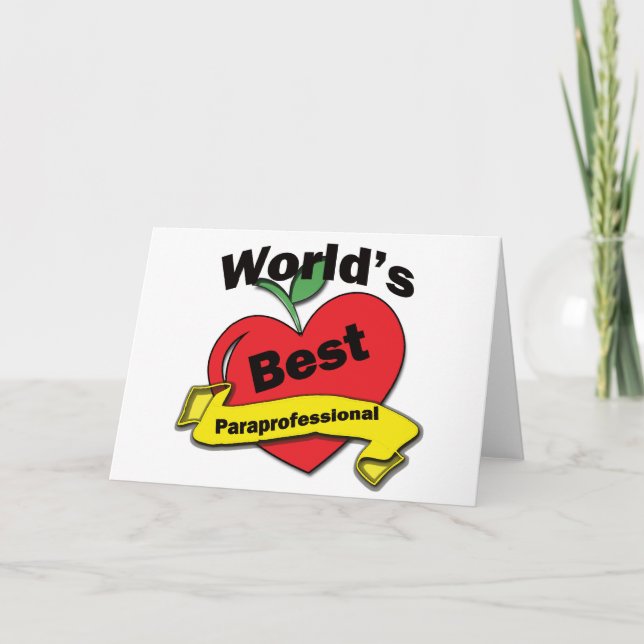 Tarjeta El mejor Paraprofessional del mundo (Anverso)