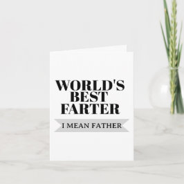 Tarjeta El Mejor Pedorreta del Mundo Quiero Decir Padre Fu