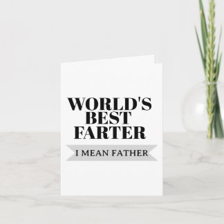 Tarjeta El Mejor Pedorreta del Mundo Quiero Decir Padre Fu