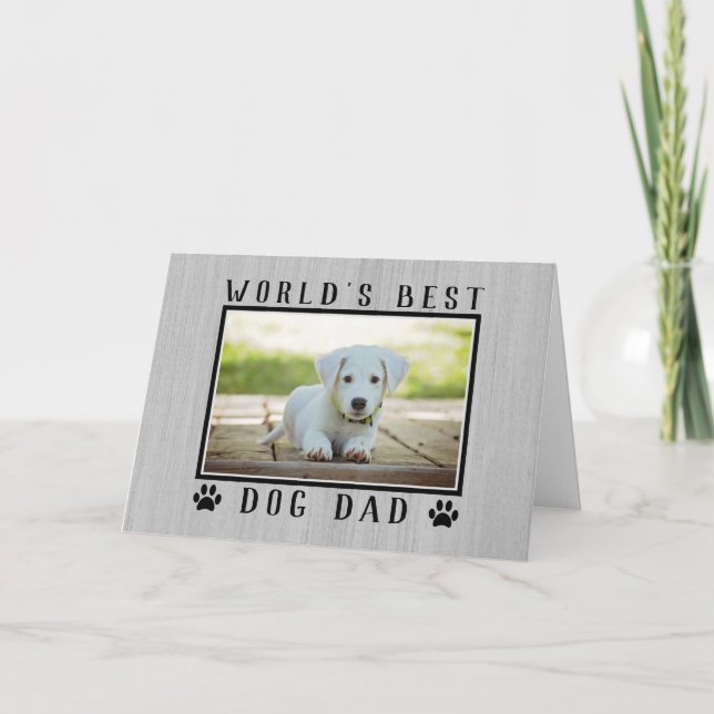 Tarjeta El mejor perro del mundo fotografía el Día del Pad (Anverso)