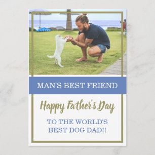 Tarjeta El mejor Personalizado de papá perro del mundo fot