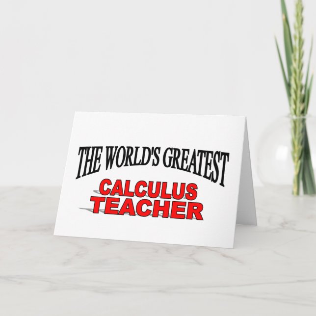Tarjeta El mejor profesor de cálculo del mundo (Anverso)