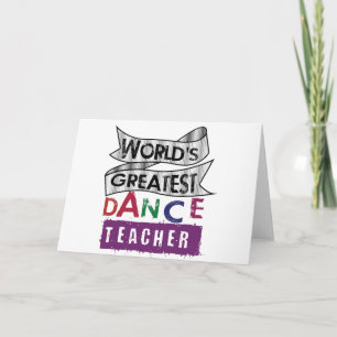Tarjeta El mejor profesor de danza del mundo