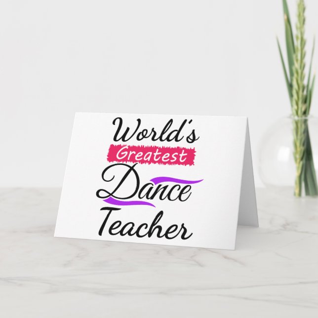 Tarjeta El mejor profesor de danza del mundo (Anverso)