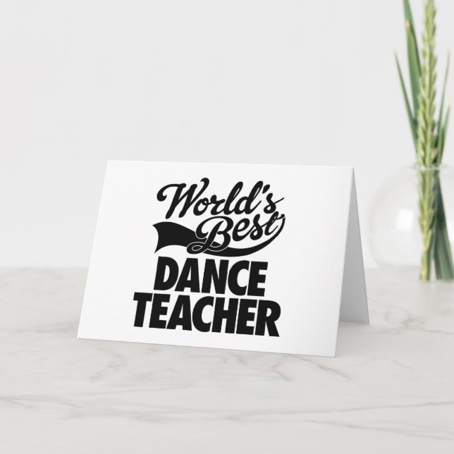 Tarjeta El mejor profesor de danza del mundo, Notecard (Anverso)
