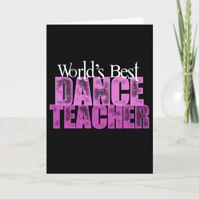 Tarjeta El mejor profesor de la danza del mundo (Anverso)