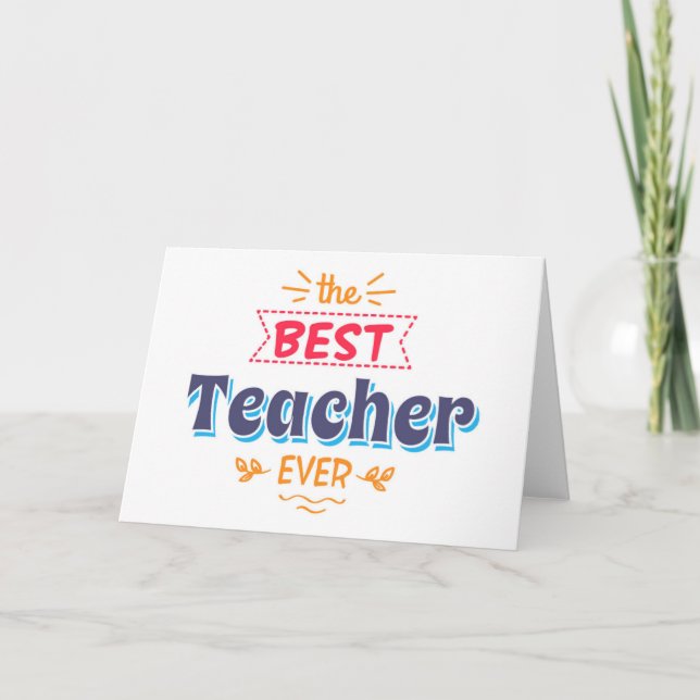 Tarjeta El mejor profesor de la historia (Anverso)